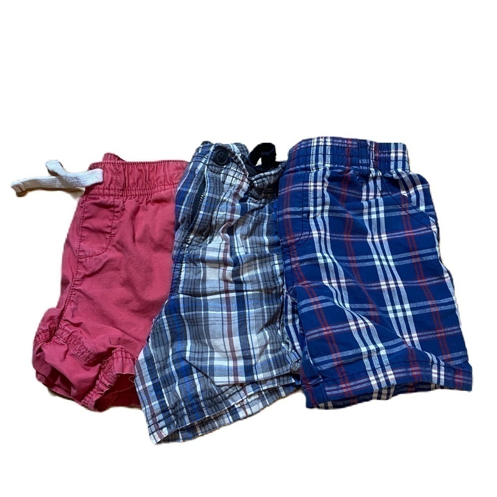 24 Mos 2T Short Bundle Boys Kids Plaid Red Carter’s Blue Children’s Place